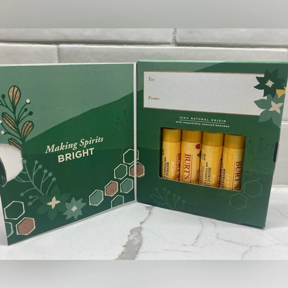 NIB‎ Burt's Bees Holiday Jingle Balms Gift Set 4